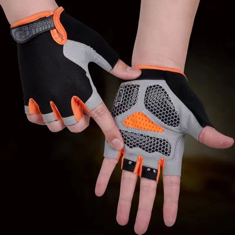Gym Gloves Women Men Weightlifting Dumbbell Fitness Sport Training Exercise Gloves Non Slip Breathable Fingerless Cycling Gloves
