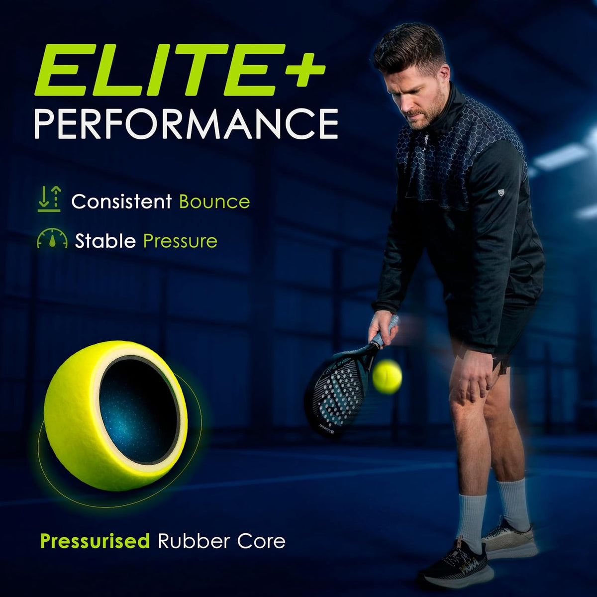 Elite Padel Balls - Standard or Pace - FIP Approved, 3 to 120 Balls