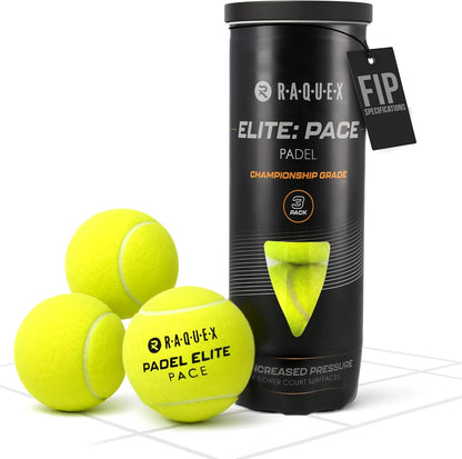 Elite Padel Balls - Standard or Pace - FIP Approved, 3 to 120 Balls